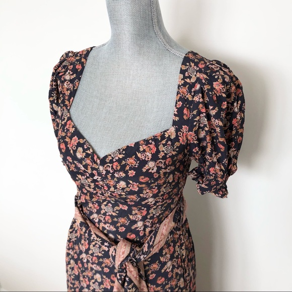 NWT Vintage Boho Cottagecore Inspired Maxi Floral Dress - Picture 4 of 12